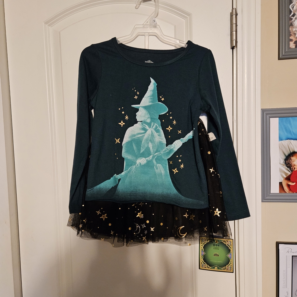 Kids Teal and Black Wizard Costume Set